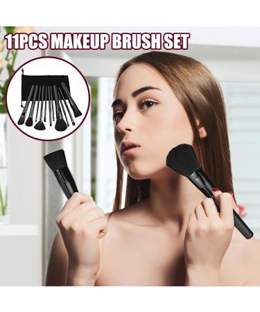 Zwpontia Makeup Brushes Kit | Full Face Eye Brush Makeup Brushes For Teen Girls Foundation Brushes For Powder Contour Blush Small Makeup Brush Set Black Design - Buy Online on GoSupps.com