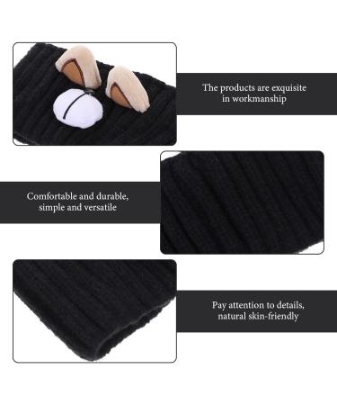 minkissy Knit Headbands Cartoon Braided Crochet Headbands Elastic Turban Head Wraps Cable Knit Winter Ear Warmers for Women Girls Black - Buy Online on GoSupps.com