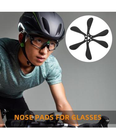 3x Nasal Pads for Bicycle Glasses - Soft Non-Slip Replacement Cushions for U-Shaped Sports Sunglasses (Black) - Buy Online on GoSupps.com