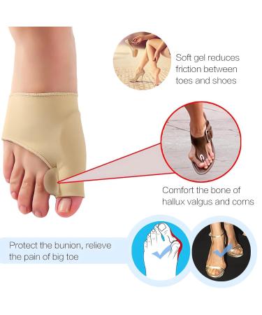 Bunion Corrector for Men & Women - Orthopedic Sock for Big Toe Pain Relief | Hallux Valgus Toe Straightener (2 Pack - Black - Buy Online on GoSupps.com