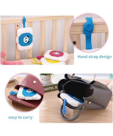 Baby Outdoor Portable Wet Tissue Dispenser Case Infant Reusable Stroller Pram Wet Wipes Box Convenient Tissue Case For Travel(White + Blue) Baby Tissue - Buy Online on GoSupps.com