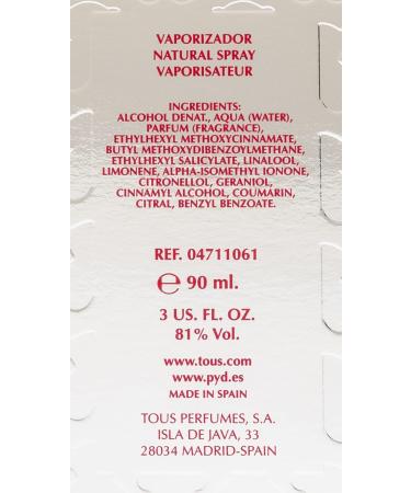 Tous Silver by Tous for Women - 3 Ounce EDT Spray - Buy Online on GoSupps.com