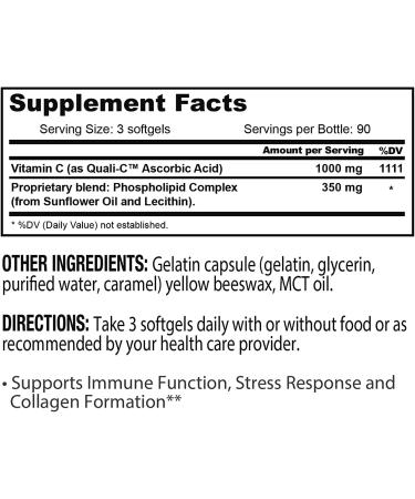 Core Med Science Liposomal Vitamin C 1000mg Softgels - Quali-C Supplement USA Made - 270 Count - Buy Online on GoSupps.com