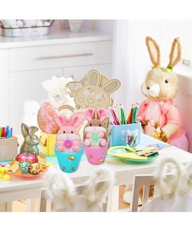 Easter Simulation Rabbit Decor Flowerpot Ornament For Home Garden Lovely Easter Gift Easter Rabbit Pink - Buy Online on GoSupps.com