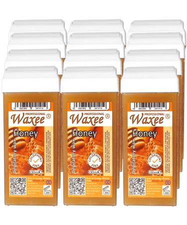 Roll on wax cartridge 100ml roller Natural HONEY- WAXEE (12 x 100ml roll-on wax cartridge)