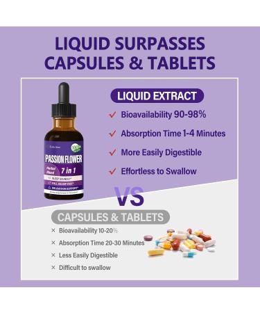 Passion Flower Sleep Support Liquid Drops Natural Herbal Formula with Valerian Root Chamomile Extract Support Sleep Soundly & Relaxation. High Bioavailability Supplement.4oz - Buy Online on GoSupps.com