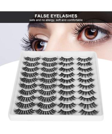 20 Pairs of 6D Soft Reusable False Eyelashes - Thickening Extensions for Stunning Look - Buy Online on GoSupps.com