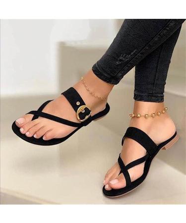 Shop Women s Bunion Sandals - PU Leather Big Toe Correction Casual Slide Shoes for Summer Hiking & Beach - Adjustable Black - Buy Online on GoSupps.com