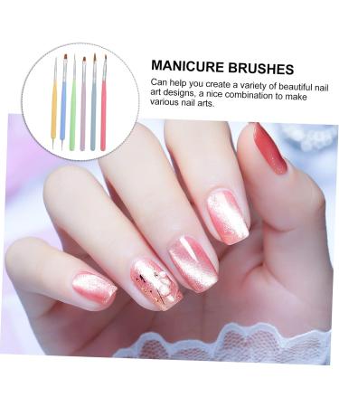 Mikinona 1 Set Nail Pen Manicure Supplies Nail Art Drawing Pen Nail Dotting Tool Kit Gel Nail Brush Nail Art Liner Brush DIY Nail Painting Tool Kit De U as De Gel Nails Supplies Lotus Wood - Buy Online on GoSupps.com
