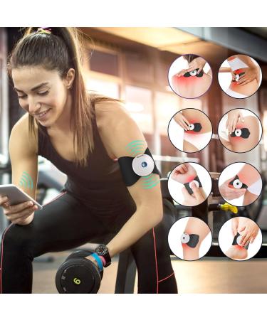 Premium Wireless TENS Unit Electrode Pads | Reusable Self Adhesive 3.5mm Connector Non-Irritating Design - Black - Buy Online on GoSupps.com