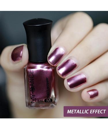 Metal Nail Polish 6ml Mirror Nail Varnish Pink Metallic Effect Nail Art Polish Plating Metallic Nail Polish No UV Needed Magic Chrome Gel Nail Polish For Home Nail Art TJ004 6 ml (Pack of 1) - Buy Online on GoSupps.com