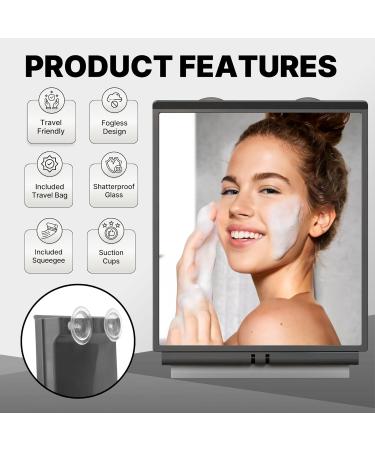 Fogless Shower Mirror with Squeegee by ToiletTree Products. Great for Travelers and College Dorm Students. Guaranteed Not to Fog. - Buy Online on GoSupps.com