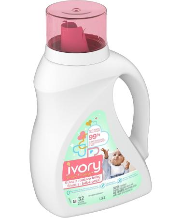Ivory Snow Stage 2: Active baby Liquid Laundry Detergent 32 Loads 1.36 Liter - Buy Online on GoSupps.com