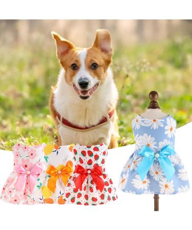 Luojuny Christmas Holiday Dog Dress Valentine's Day Dog Skirts Bowknot Vibrant Color Dog Princess Cosplay Costume Mommy Puppy Shirt Skirt Doggie Dresses Pet Clothes Apparel for Dogs & Cats Red XS - Buy Online on GoSupps.com
