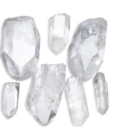 KALIFANO Museum Grade Quartz Points Bundle (500+ Carats) - Bulk High Energy Raw Lemurian Reiki Cuarzo Crystal Used for Clarity and Purpose - Information Card Included (Family Owned & Operated) Clear Quartz (Aaa Grade)