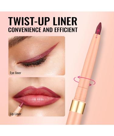 OULAC Crayon Yeux Waterproof Eye Liner et Lip Liner Prune Mat avec Couleur Intense Eyeliner Anti-salissures Texture Lisse et Cr meuse Tenue 12h+ Vegan (L07) Heartfelt LL07 Heartfelt - Buy Online on GoSupps.com