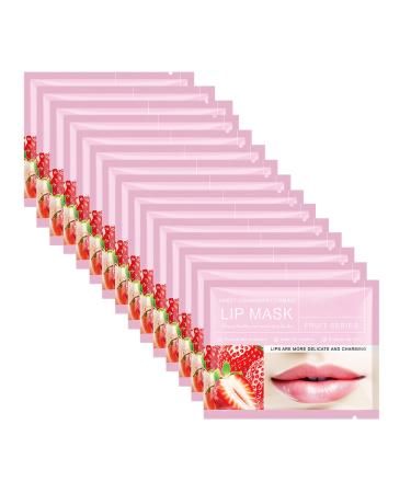 Felico Lip Mask 30PCS Collagen Care Gel Pads for Moisturizing Reducing Chapped Smoothing Fine Lines Remove Dead Skin Moisture Essence Make Your Dry Lips Attractive Sexy Strawberry