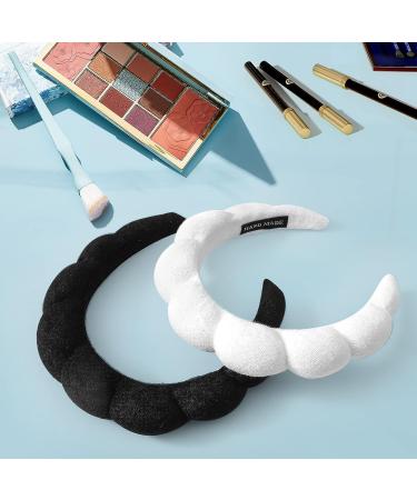 Zimblin Spa Headband for Women - Black Makeup and Skincare Sponge Bubble Puffy Headband for Face Washing, Makeup Removal, Shower - Best Quality - Buy Online on GoSupps.com