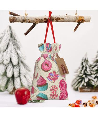 Colorful Lollipop Cupcake Donut Print Christmas Party New Year's Day Candy Wedding Valentine's Day Holiday Favors Christmas Gift Bag - Buy Online on GoSupps.com
