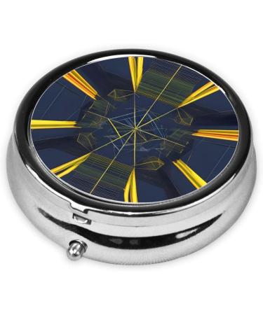 Multidimensional Round Pill Box Organizer - 3 Compartments | Portable Travel Pill Box for Easy Medication Management - Buy Online on GoSupps.com