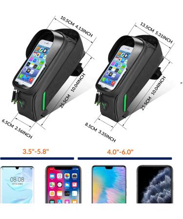 Rockbros Waterproof Bicycle Frame Pocket Bag - Touchscreen for iPhone 14/13 Galaxy S23/S22 Ultra 7.0 Inch Cell Phones - Buy Online on GoSupps.com