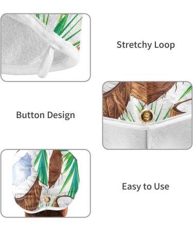 Tropical Coconut Hair Towel 2 Pack | Super Absorbent Quick Dry Hair Turbans for Women & Girls - Buy Online on GoSupps.com