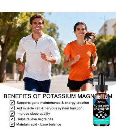 Potassium Magnesium Supplement Liquid Drops Plus Zinc Ashwagandha Bromelain and Vitamin D3 & B6 Support Vascular Bone Muscle & Nerve Health Non-GMO Vegan Magnesium Glycinate and Potassium - Buy Online on GoSupps.com