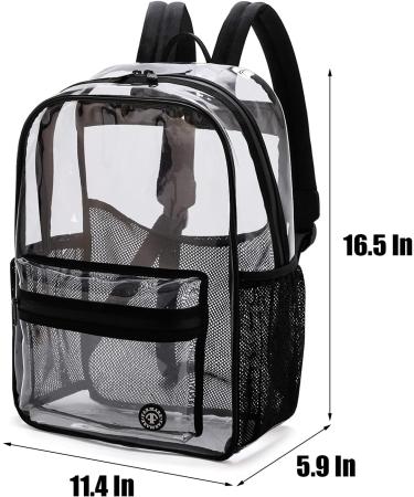 FARMARK Clear PVC Stadium Approved Backpack for School, Travel, and Work - Buy Online on GoSupps.com