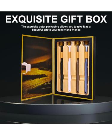 Lnncdsc Toothbrushes for Adults Soft Bristle For Comprehensive Care Suitable for Adults and Youth - Black - White - Brown - Blue - Buy Online on GoSupps.com