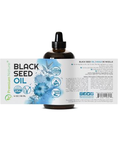Black Seed Oil - Cold Pressed Virgin Unrefined Black Cumin Seed Oil for Skin 4 oz - Buy Online on GoSupps.com