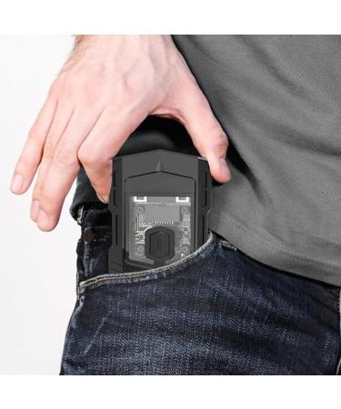 Self Sharpening Beard Trimmer Low Noise Pocket Beard Trimmer Wet and Dry Rechargeable Zinc Alloy Magnetic Head Home Travel for Men (Black) - Buy Online on GoSupps.com