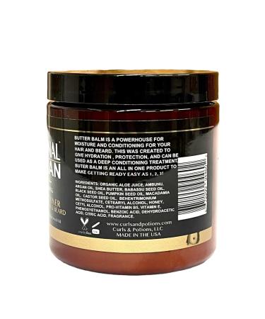 Curls & Potions Aboriginal Man Butter Balm - Hydrate Softens & Thickens Beard & Hair for Men | Promote Growth - International Shipping Available - Buy Online on GoSupps.com