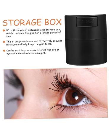 IWOWHERO Glue Storage Tank Tech Eyelash Glue Canister Eyelash Glue Storage Jar Grafting Eyelash Glue Sealed Jar Eyelash Grafting Glue Container Lash Tools Cosmetic Eyelash Tool Pp 8.2x7x7cm Black - Buy Online on GoSupps.com