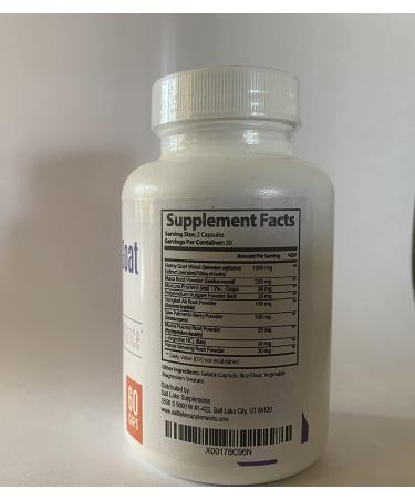 Horny Goat Weed Extract with Maca Root, Tongkat Ali, Ginseng & Muira Puama - 1000mg Epimedium, 100mg Icariins - Natural Aphrodisiac & Testosterone Booster - Buy Online on GoSupps.com