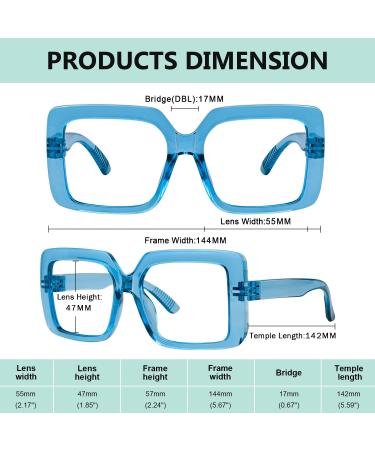 Eyekepper 6 Pack Oversized Metalless Reading Glasses +4.00 | Screwless Spring Hinges | Stylish Mix of Colors for Women - Buy Online on GoSupps.com