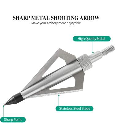 Aiskaer 125 Grain 3 Fixed Blade Hunting Broadheads - Pack of 18 - Metal Tips for Compound Bow and Crossbow - Buy Online on GoSupps.com