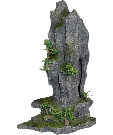 Aquariumh2o Rock Peak With Plants Aquarium Ornament for aquariums and fishtanks decor - Buy Online on GoSupps.com
