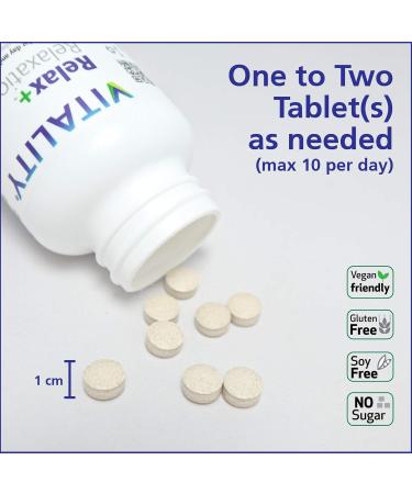 VITALITY Relax+ All Herbal Supplement - 60 Tablets 60 count (Pack of 1) - Buy Online on GoSupps.com