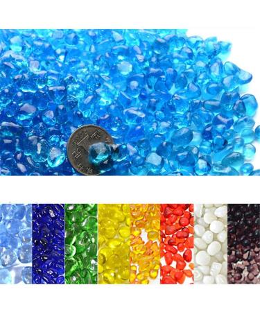 TELLM 1.1lb 500g Glass Sand Glass Beads Fish Tank Painted Landscape Decoration Sand Plant Aquatic Aquarium Sandstone Transparent - Buy Online on GoSupps.com