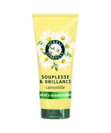 Herbal Essences Souplesse & Brillance Camomille Apr s-Shampooing 200ml Cheveux Fris s et Ternes plus Souples et Brillants Extrait de Camomille et Ingr dients d Origine Naturelle Jaune 200 ml (Lot de 1)