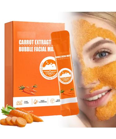 TTEDMO 2023 New Magical Carrot Bubble Mask Carrot Extract Bubble Facial Mask Carrothue Carrot Bubble Clarifying Mask Carrot Bubble Mask Carrot Extragt Bubble Facial Mask (1 Box - 12 Pcs)