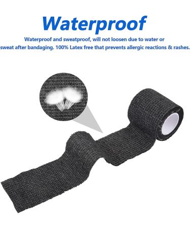 Fikiro 8 Self-Adhering Cohesive Bandage for Dogs - 5cm x 4.5m (Black/Blue) | Fix Fingers Hands Toes & Feet - Best International Shipping - Buy Online on GoSupps.com