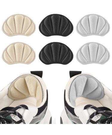 CHEERYMAGIC 3 Pairs Heel Cushion Inserts Sport Shoes Heel Blister Protectors Self-Adhesive Heel Cushion Anti-Slip Shoe Pads for Women and Men A2YDXHGT (Multicolor)
