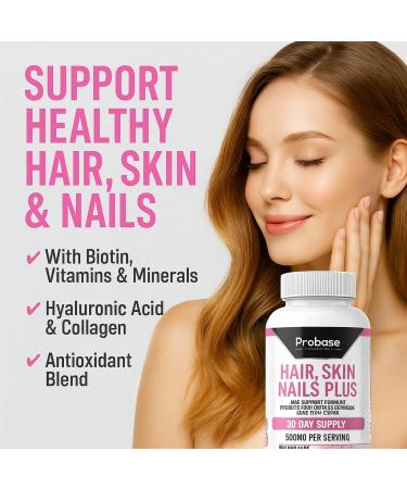 Probase Nutrition Hair Skin and Nails Plus 60 Capsules 30-Day Supply - Buy Online on GoSupps.com