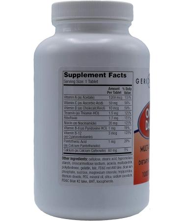 GeriCare Multivitamin Supplement Tablets - 1000 Tablets Bottle | Boost Health & Wellness - Buy Online on GoSupps.com