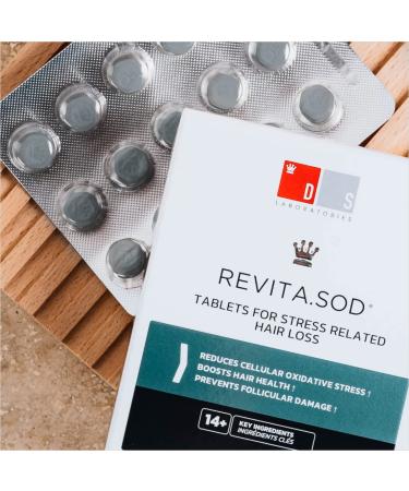 Revita.SOD Hair Growth Supplement by DS Laboratories - Fuller Thicker Stronger Hair, Combat Hair Loss & Thinning Due to Stress, Reduce Balding & Shedding - 30 Day Supply - Buy Online on GoSupps.com