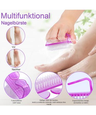 Vabrloy Callus Remover Set Foot Care Set with 1 Callus File Foot File 4 Double-Sided Pumice Stone 1 Nail Brush Callus Rasp Foot Callus Removal Foot for Wet and Dry Feet - Buy Online on GoSupps.com