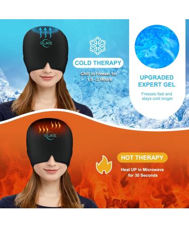 Qlike Cooling Cap for Migraine Relief | Stretchy Gel Pads Cold Warm Compress for Headaches & Swollen Eyes - Buy Online on GoSupps.com