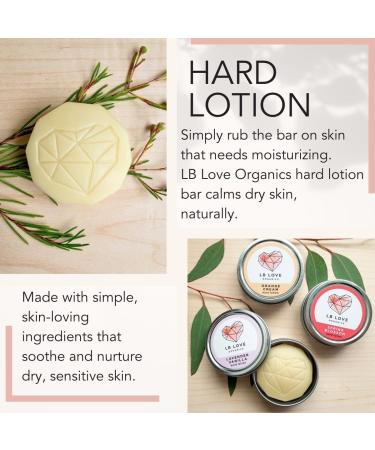Organic Hard Lotion Bar - Plastic Free Moisturizer | Beeswax & Plant-Based | Orange Cream Scent - Buy Online on GoSupps.com