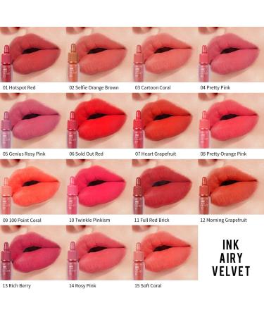 Peripera Ink Airy Velvet Lip Tint 02 Selfie Orange Brown - 0.14 oz (4 g) | Buy Now! - Buy Online on GoSupps.com